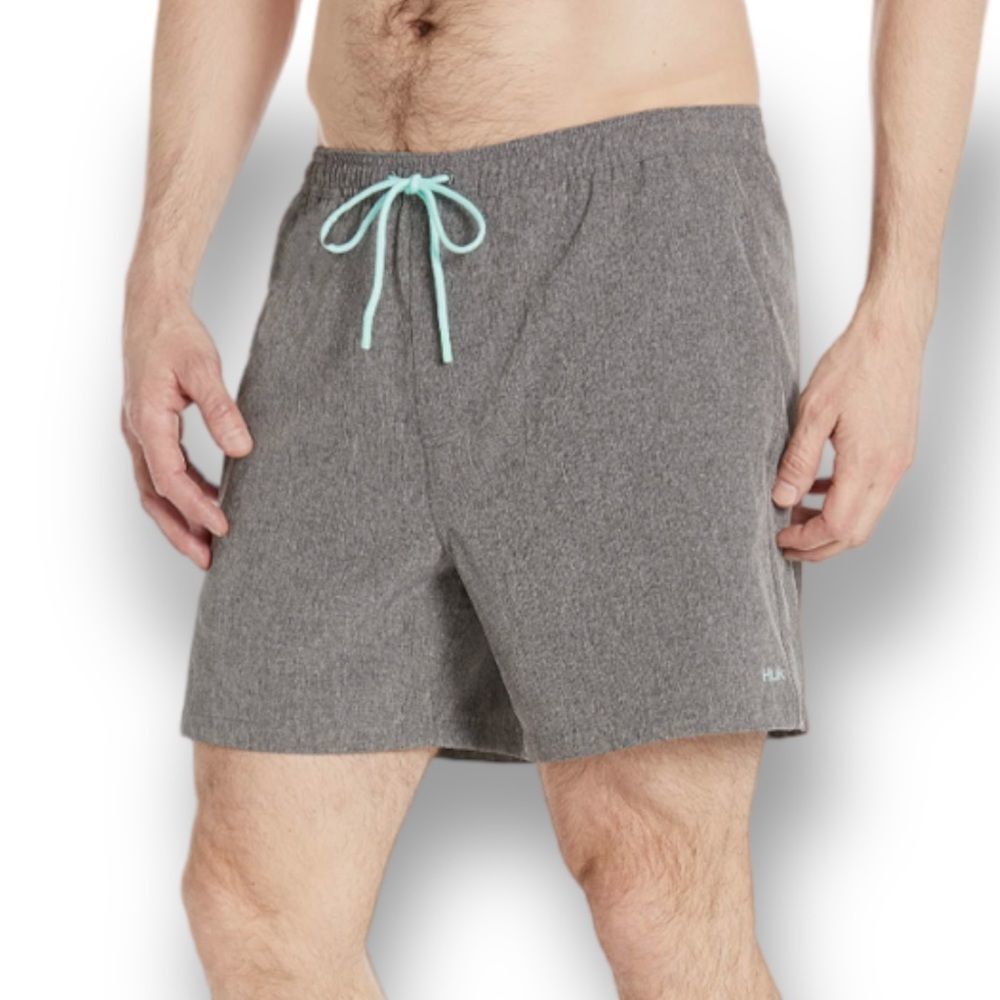 HUK LINED VOLLEY SWIM SHORT NWT